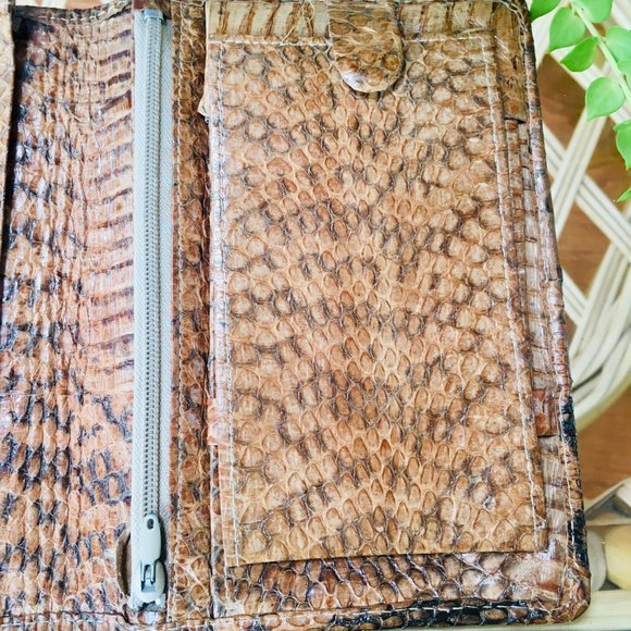 VINTAGE REAL SNAKESKIN WALLET / GREAT CONDITION ! - Picture 4 of 5